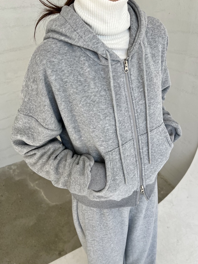 URBANE cloth東大門㊣代購女裝新品25秋冬時尚夾克連帽拉鏈衫URBANE cloth夾克圖色3