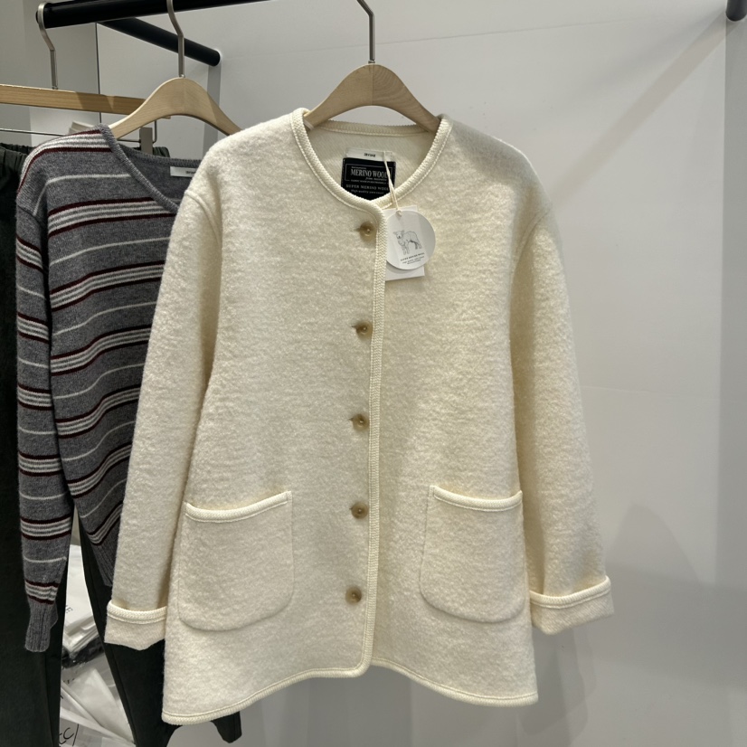 IRVINE韓國代購㊣女裝新品職業休閑推薦人氣真品25秋冬短款大衣IRVINE短款大衣圖色1