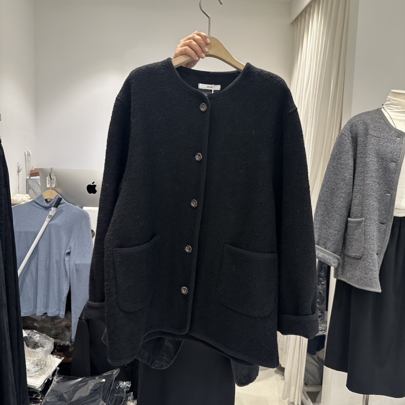 IRVINE韓國代購㊣女裝新品職業休閑推薦人氣真品25秋冬短款大衣IRVINE短款大衣圖色4