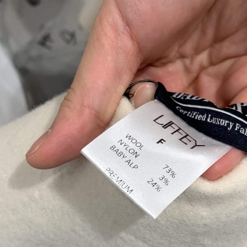 LIFFEY韓國代購㊣女士新款休閑時尚職業中長款大衣手工羊駝LIFFEY中長款大衣