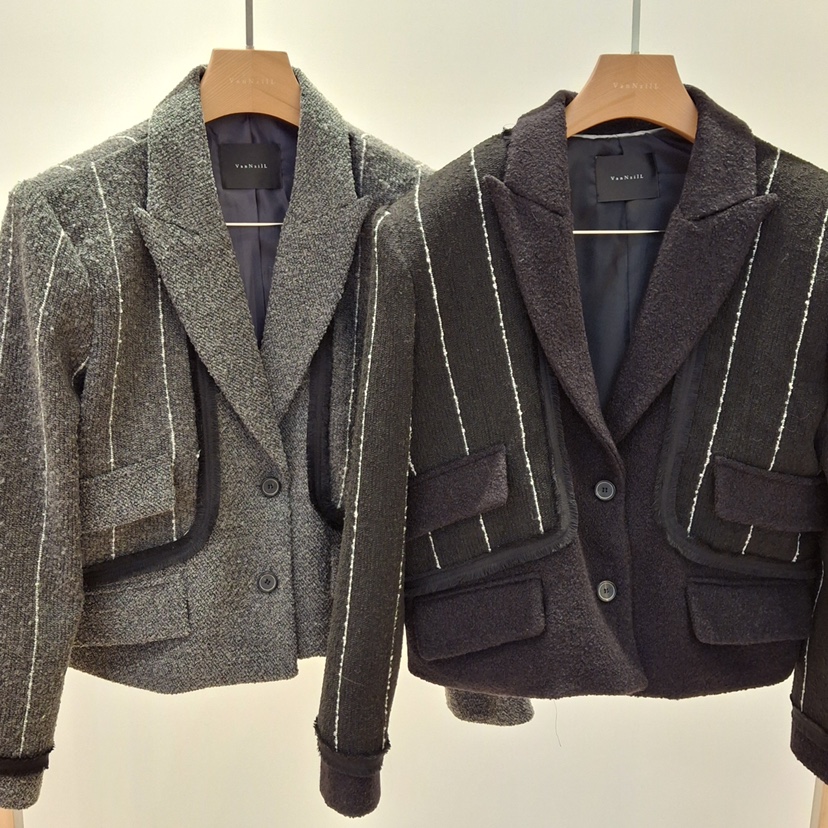 VAN NZILL東大門㊣代購女士新品職業推薦熱賣休閑夾克條紋VAN NZILL夾克