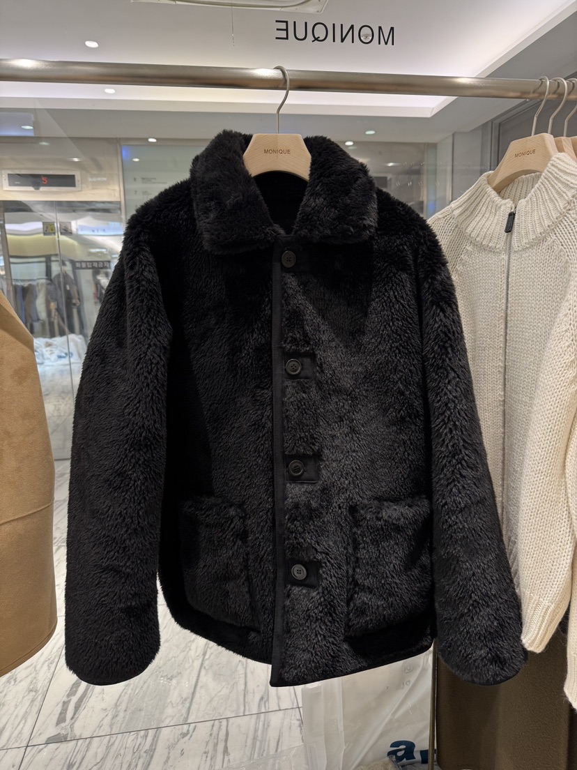 MONIQUE韓國直郵㊣女裝新款25秋冬熱賣休閑時尚推薦夾克兩面MONIQUE夾克