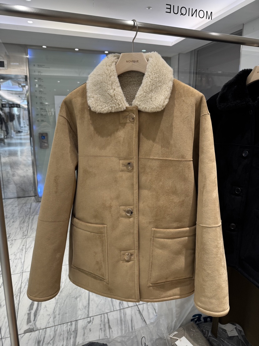 MONIQUE韓國直郵㊣女裝新款25秋冬熱賣休閑時尚推薦夾克兩面MONIQUE夾克