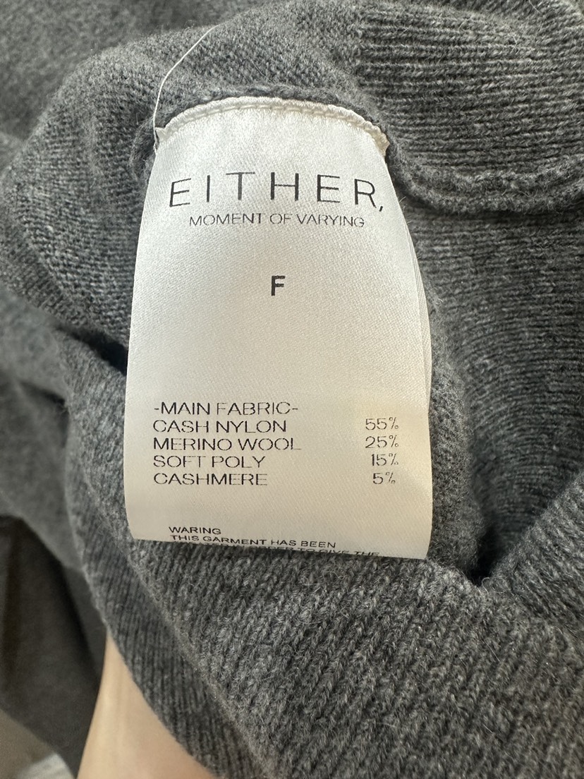 EITHER東大門㊣直郵女裝新品人氣套裝斗篷羊毛羊絨套裝高領EITHER套裝