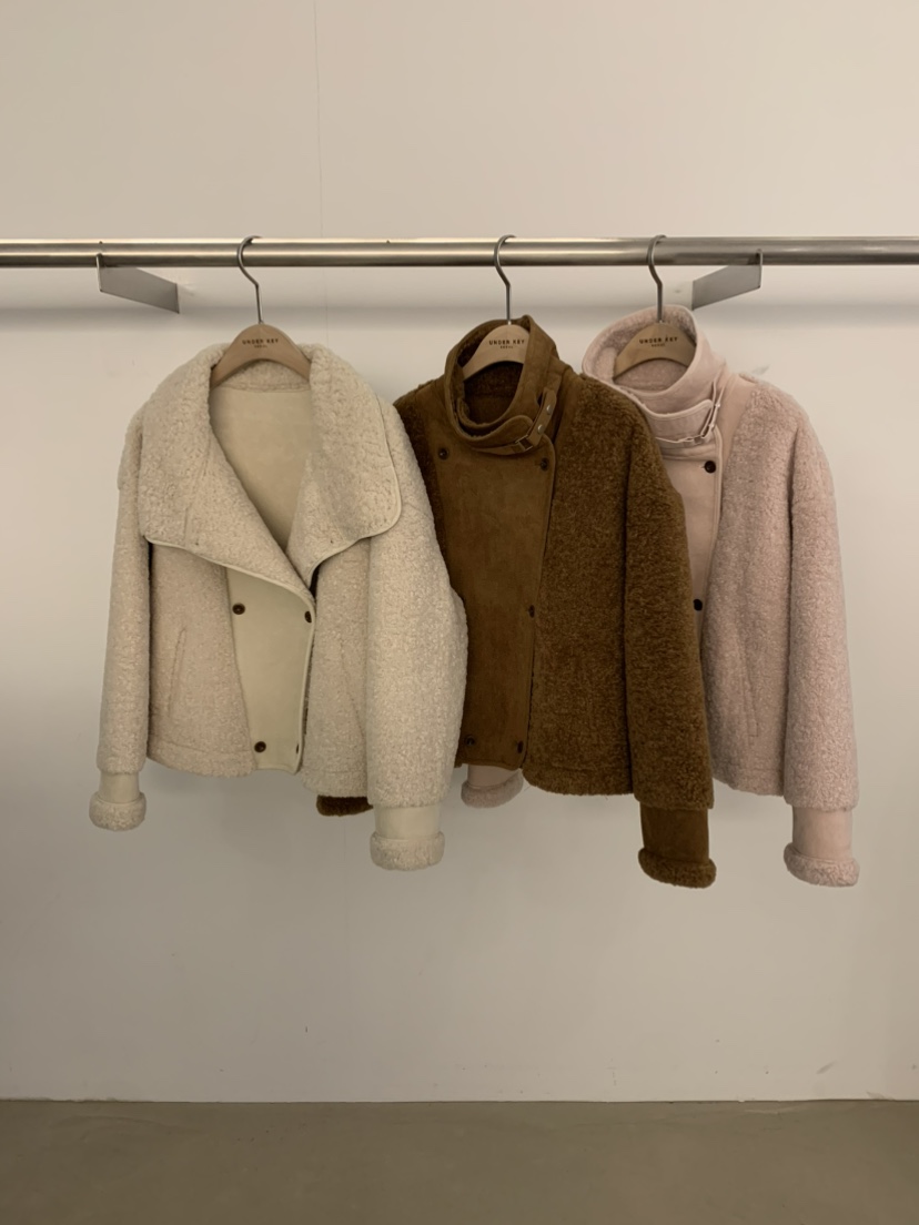 UNDER KEY東大門㊣代購女士新品25秋冬職業人氣短款大衣兔子UNDER KEY短款大衣