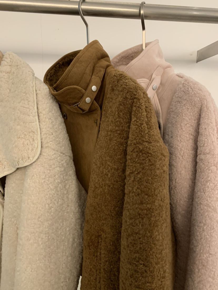 UNDER KEY東大門㊣代購女士新品25秋冬職業人氣短款大衣兔子UNDER KEY短款大衣