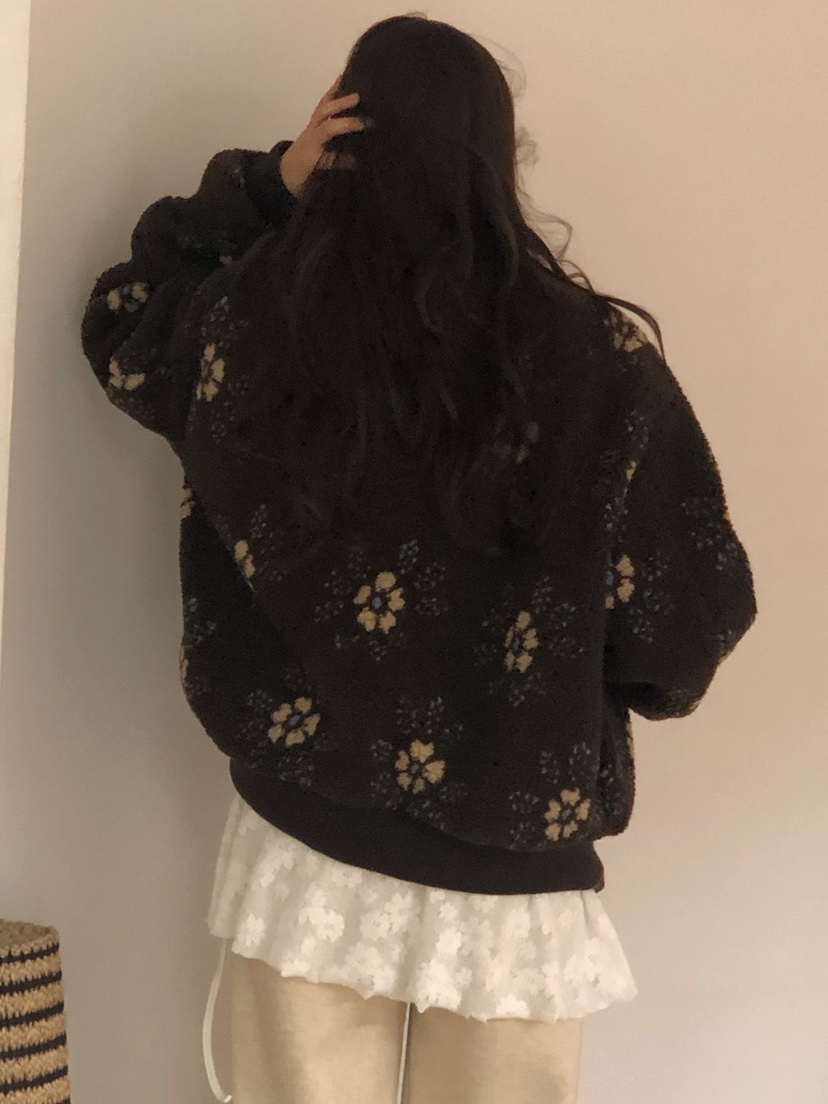 ONDO-P韓國直郵㊣女裝新款職業25秋冬人氣推薦夾克里外穿花朵ONDO-P夾克