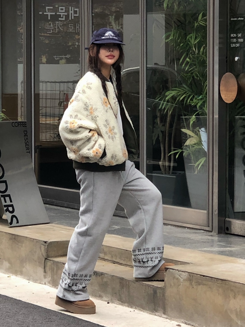 ONDO-P韓國直郵㊣女裝新款職業25秋冬人氣推薦夾克里外穿花朵ONDO-P夾克