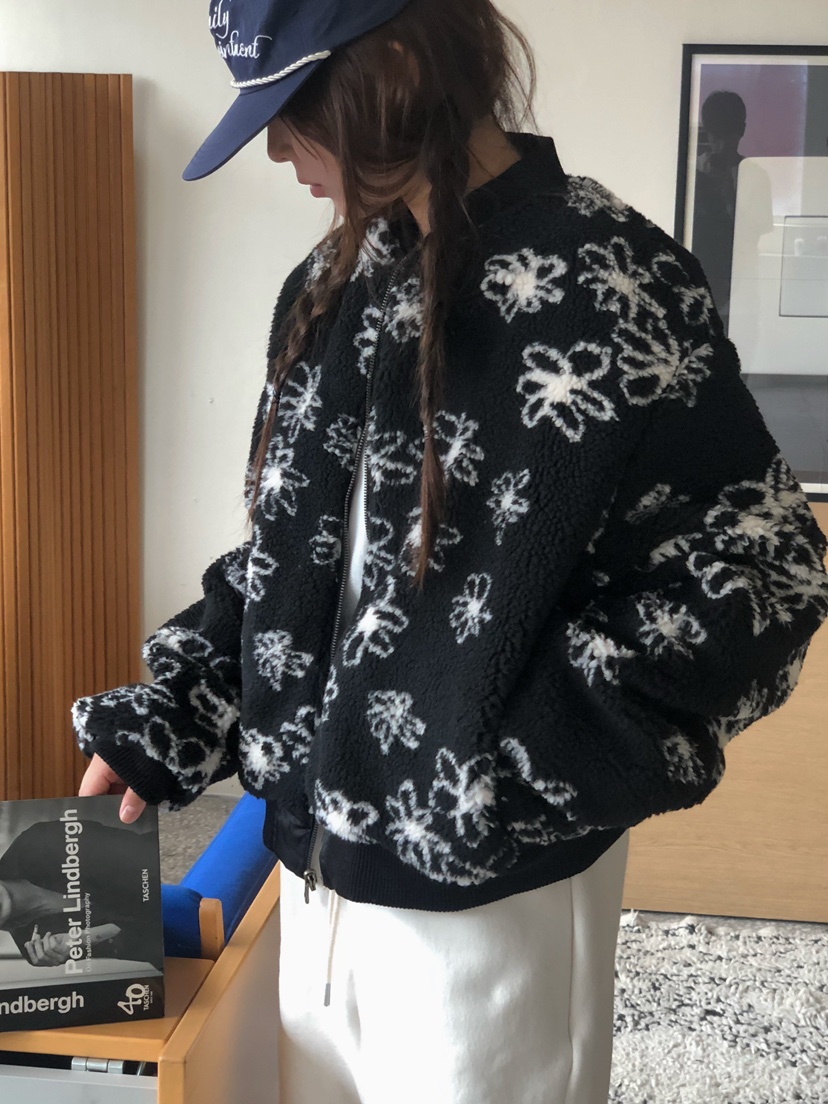 ONDO-P韓國直郵㊣女裝新款職業25秋冬人氣推薦夾克里外穿花朵ONDO-P夾克