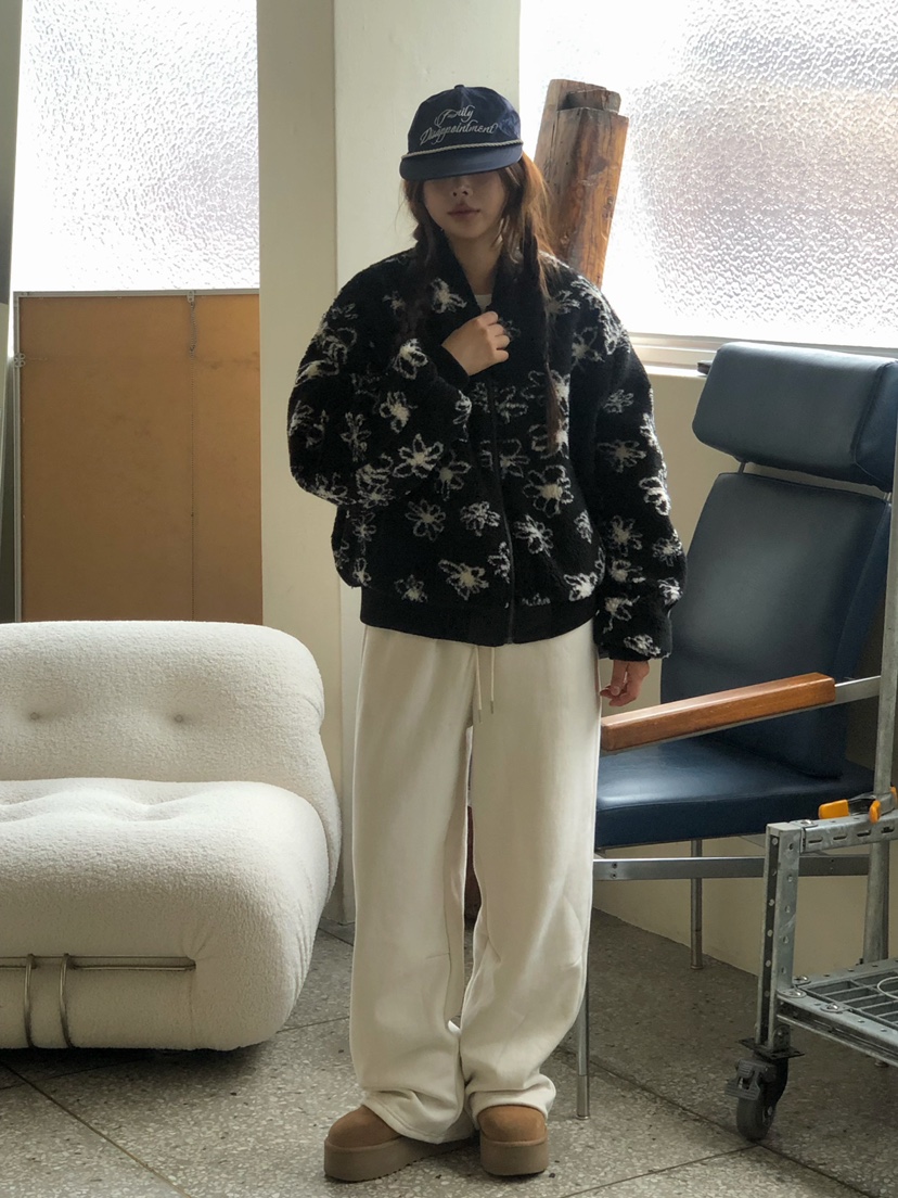 ONDO-P韓國直郵㊣女裝新款職業25秋冬人氣推薦夾克里外穿花朵ONDO-P夾克