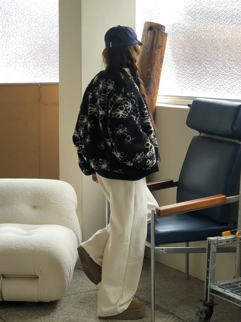 ONDO-P韓國直郵㊣女裝新款職業25秋冬人氣推薦夾克里外穿花朵ONDO-P夾克