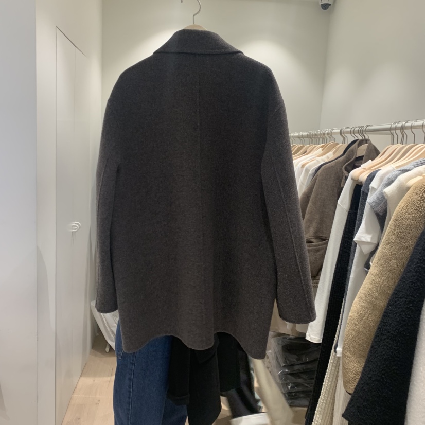 LIFFEY韓國代購㊣女裝新款推薦休閑真品人氣時尚中長款大衣LIFFEY中長款大衣