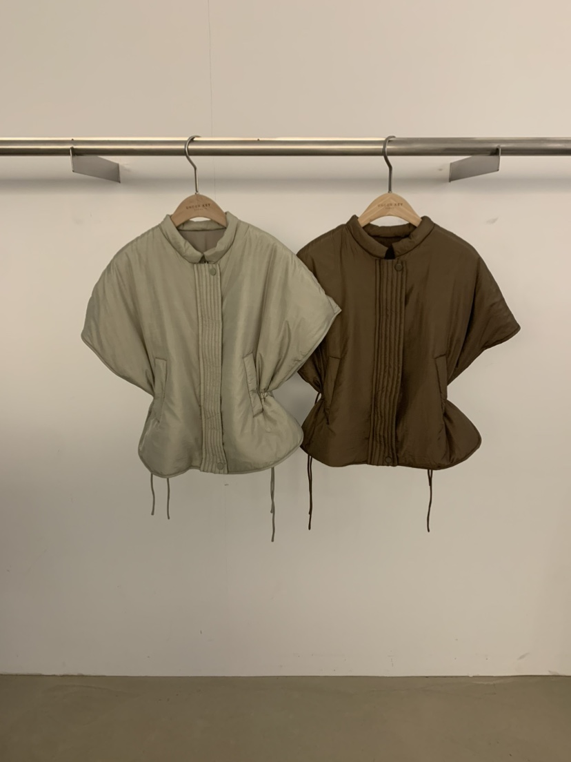 UNDER KEY韓國代購㊣女裝新款真品時尚熱賣25秋冬馬甲填充UNDER KEY馬甲