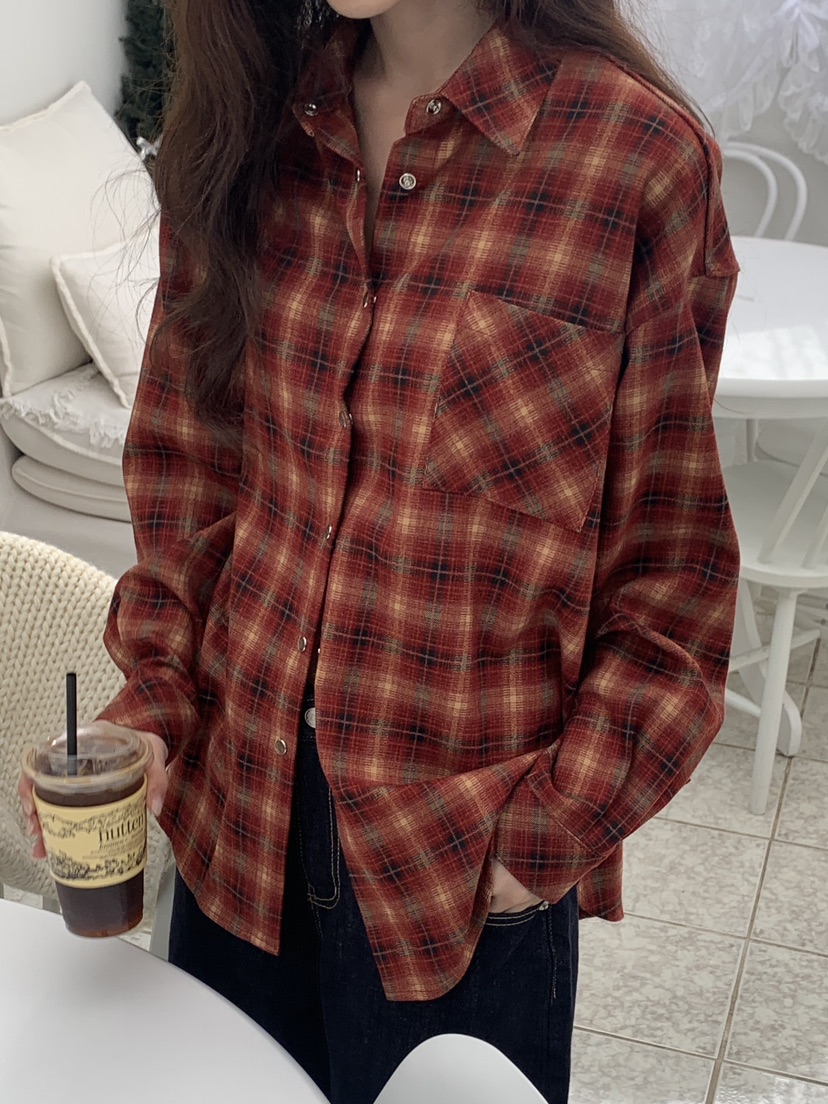 LOGARDEN韓國直郵㊣女士新品時尚休閑熱賣職業推薦襯衫蕾絲衫LO GARDEN襯衫/蕾絲衫圖色1