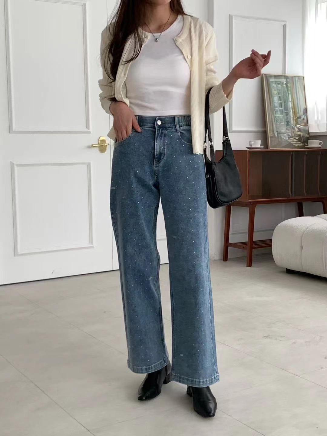 UB 40東大門㊣直郵女士新品熱賣25秋冬職業時尚推薦牛仔褲UB 40牛仔褲