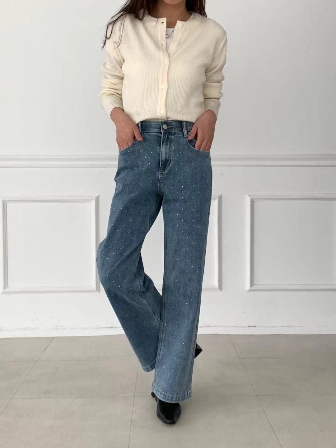 UB 40東大門㊣直郵女士新品熱賣25秋冬職業時尚推薦牛仔褲UB 40牛仔褲