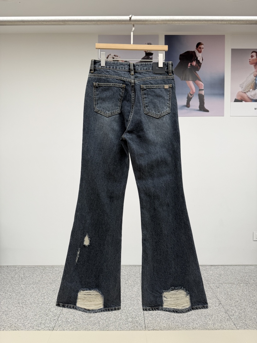 MADE-P東大門㊣實拍女士新款真品25秋冬時尚休閑熱賣牛仔褲MADE-P牛仔褲