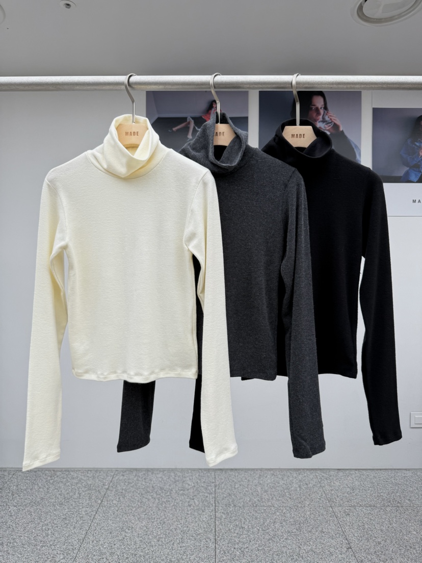 MADE-P韓國直郵㊣女裝新款職業25秋冬推薦時尚長袖T恤安哥拉MADE-P長袖T恤