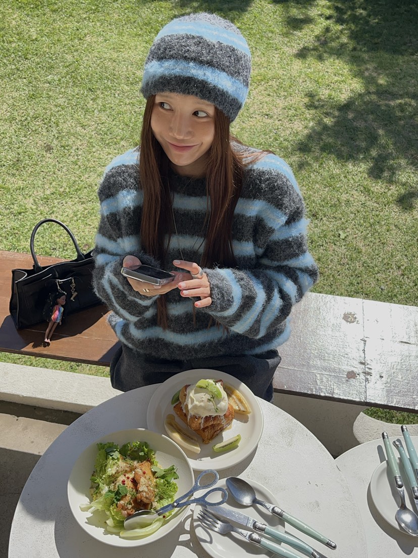 MADE-P東大門㊣代購女裝新品推薦時尚休閑職業針織衫含帽子MADE-P針織衫