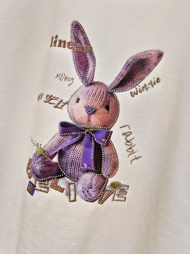 RICO韓國代購㊣女士新款休閑熱賣職業25秋冬時尚長袖T恤兔子bling bling/RICO長袖T恤