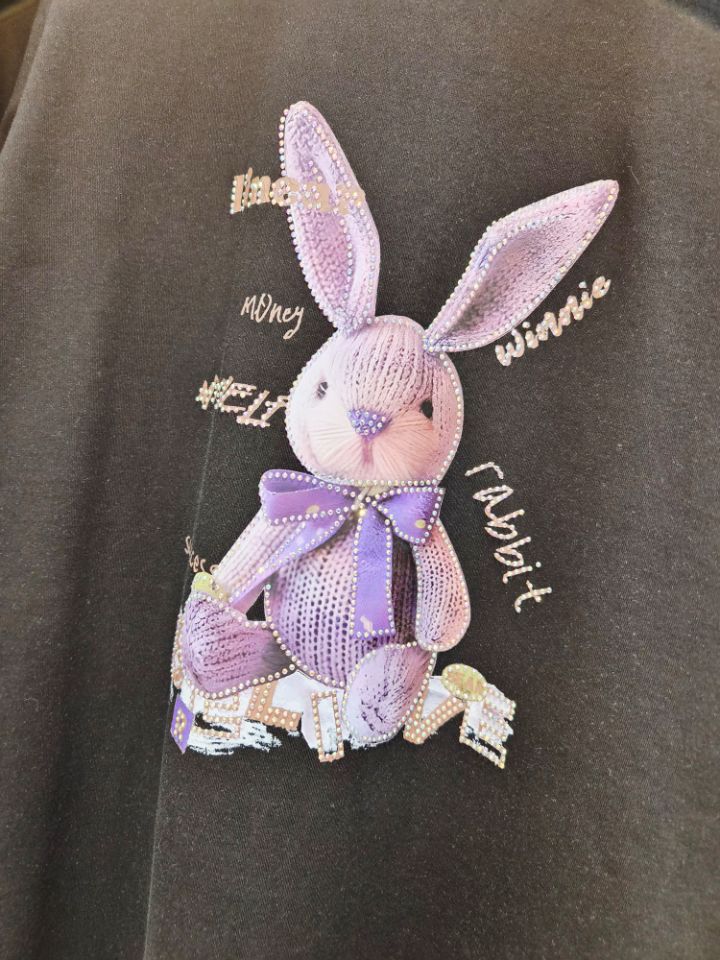 RICO韓國代購㊣女士新款休閑熱賣職業25秋冬時尚長袖T恤兔子bling bling/RICO長袖T恤