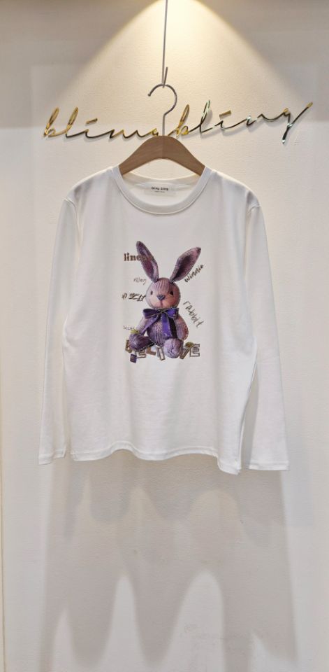 RICO韓國代購㊣女士新款休閑熱賣職業25秋冬時尚長袖T恤兔子bling bling/RICO長袖T恤圖色1