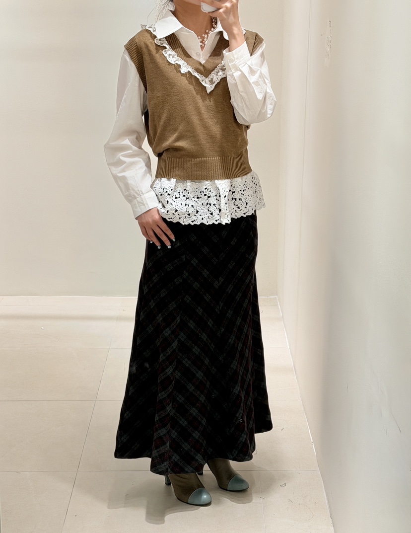 CORAL韓國直郵㊣女裝新款休閑25秋冬推薦時尚人氣襯衫蕾絲衫CORAL襯衫/蕾絲衫