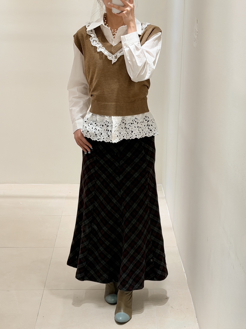 CORAL韓國直郵㊣女裝新款休閑25秋冬推薦時尚人氣襯衫蕾絲衫CORAL襯衫/蕾絲衫