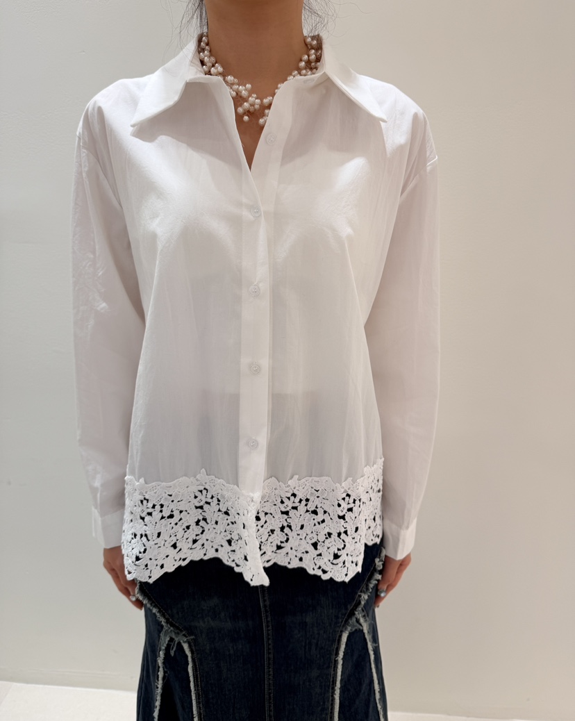 CORAL韓國直郵㊣女裝新款休閑25秋冬推薦時尚人氣襯衫蕾絲衫CORAL襯衫/蕾絲衫