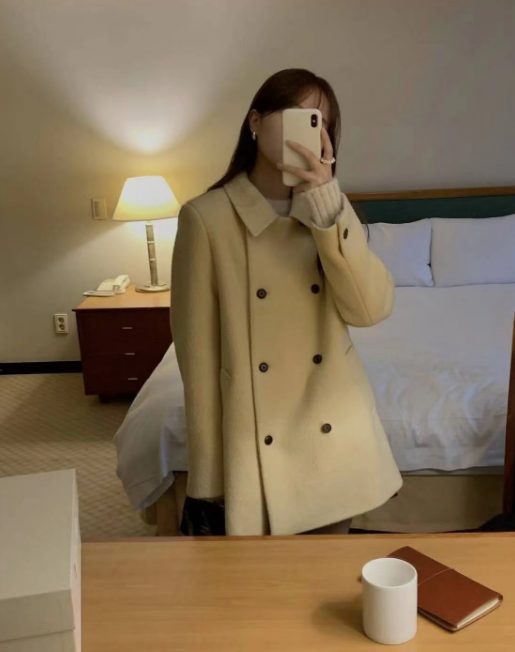 MIELLE-미엘르-OT東大門㊣代購女士新品25秋冬中長款大衣MIELLE-미엘르-OT中長款大衣圖色2