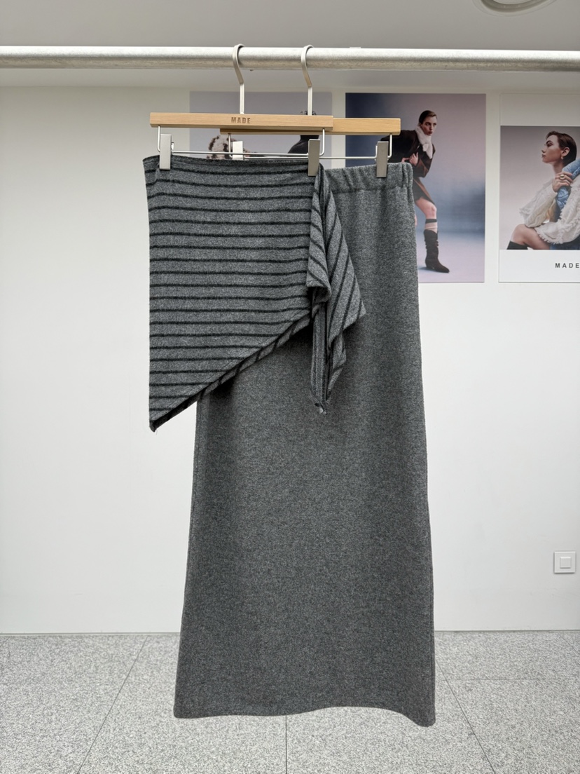 MADE-P東大門㊣代購女裝新款休閑人氣職業25秋冬推薦時尚長裙MADE-P長裙