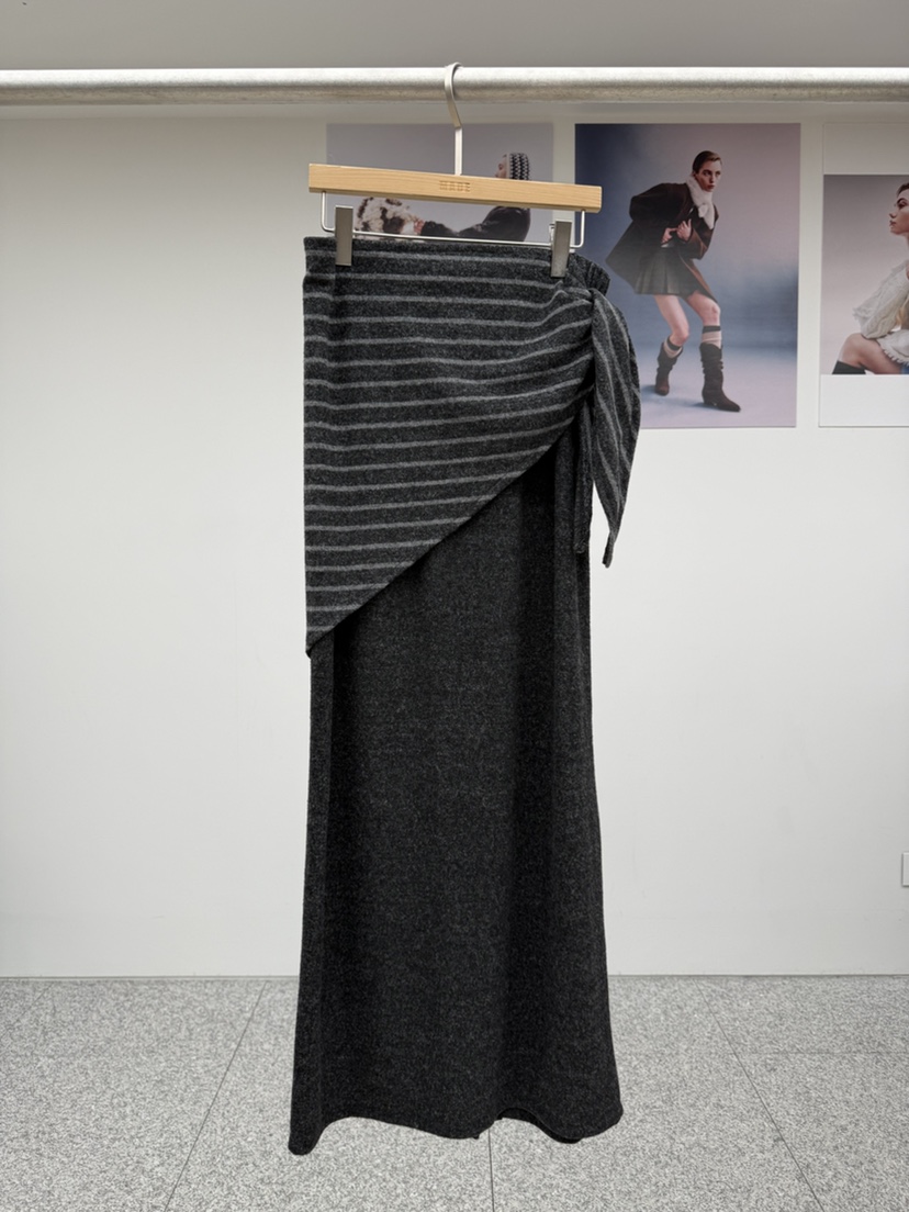 MADE-P東大門㊣代購女裝新款休閑人氣職業25秋冬推薦時尚長裙MADE-P長裙圖色2