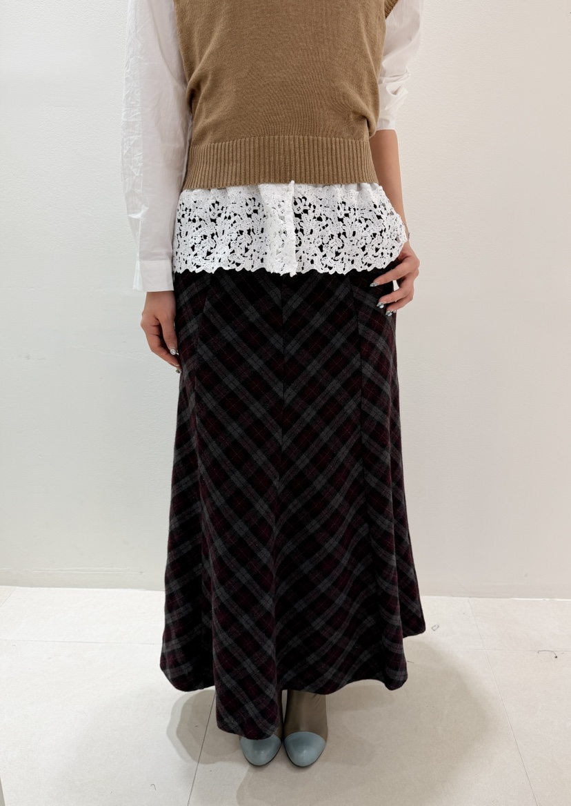 CORAL東大門㊣實拍女士新款推薦熱賣休閑真品職業人氣長裙格紋CORAL長裙