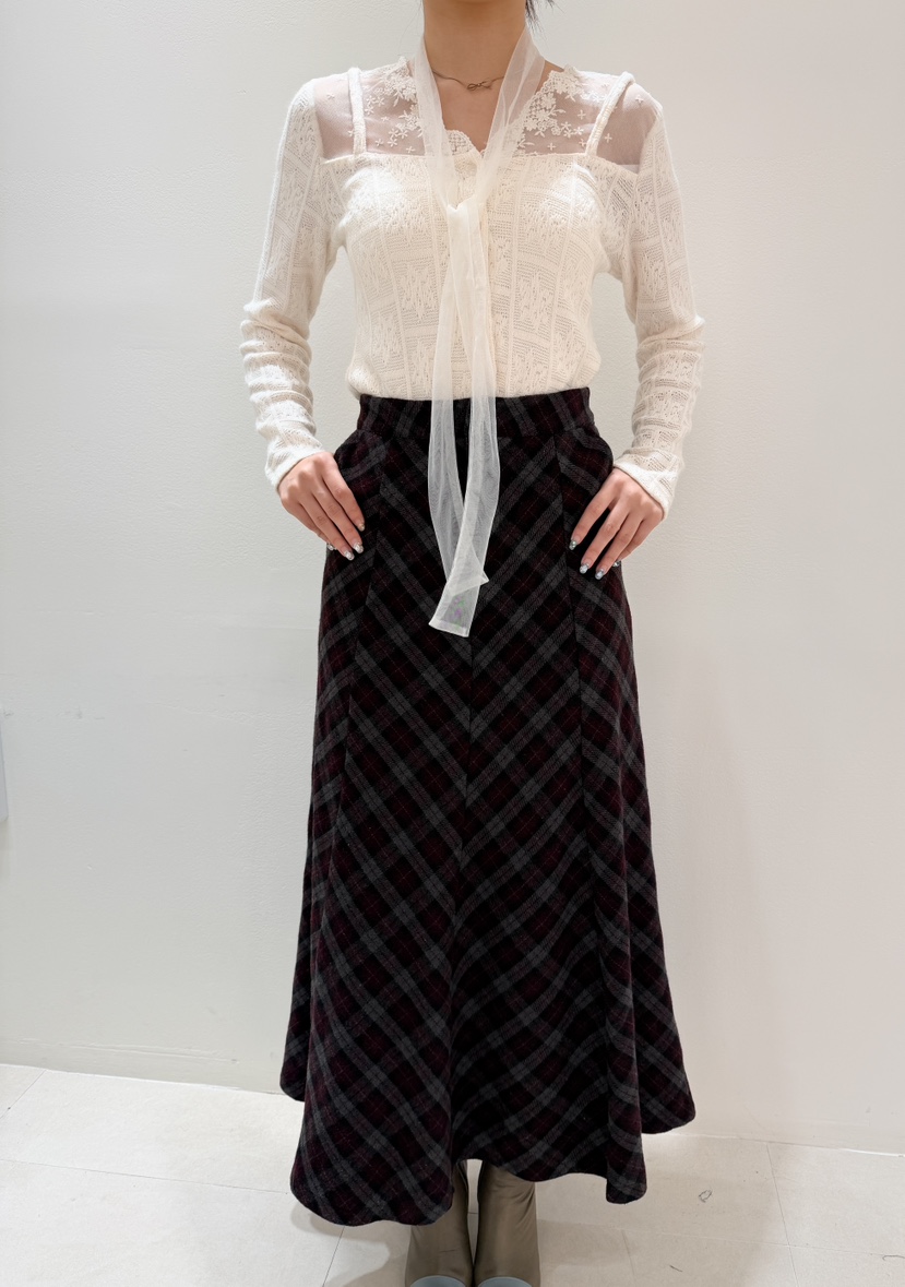 CORAL東大門㊣實拍女士新款推薦熱賣休閑真品職業人氣長裙格紋CORAL長裙