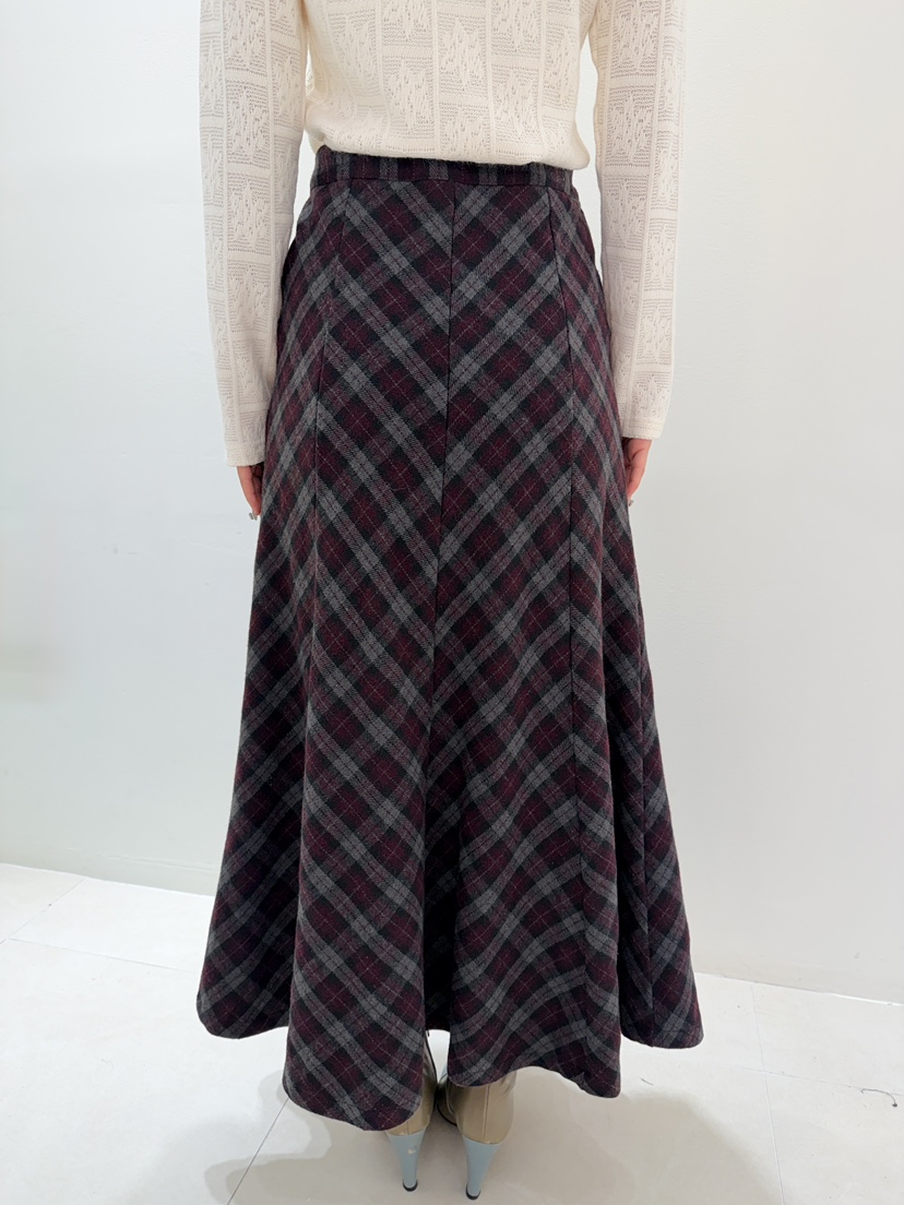 CORAL東大門㊣實拍女士新款推薦熱賣休閑真品職業人氣長裙格紋CORAL長裙