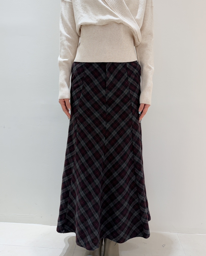 CORAL東大門㊣實拍女士新款推薦熱賣休閑真品職業人氣長裙格紋CORAL長裙