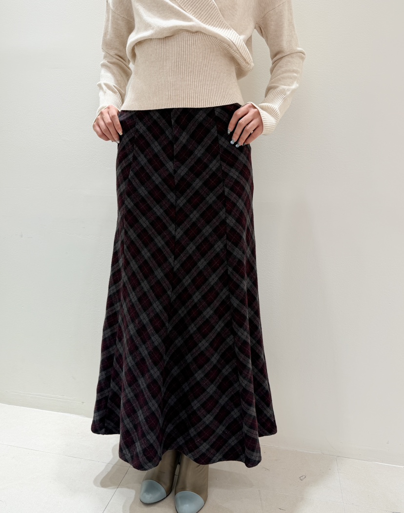 CORAL東大門㊣實拍女士新款推薦熱賣休閑真品職業人氣長裙格紋CORAL長裙