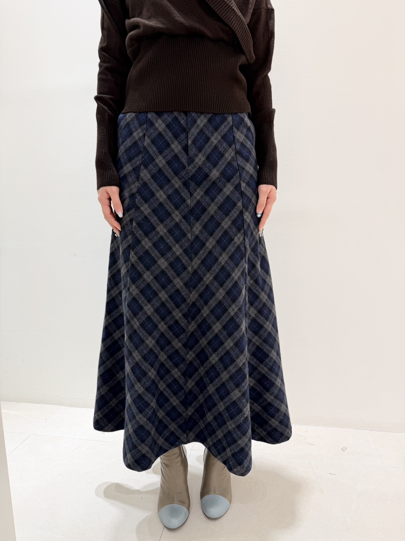 CORAL東大門㊣實拍女士新款推薦熱賣休閑真品職業人氣長裙格紋CORAL長裙