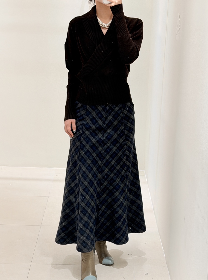 CORAL東大門㊣實拍女士新款推薦熱賣休閑真品職業人氣長裙格紋CORAL長裙