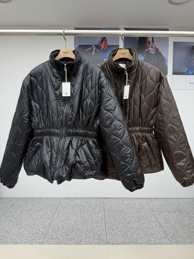 MADE-P韓國代購㊣女裝新品推薦熱賣休閑25秋冬真品短款棉服MADE-P短款棉服