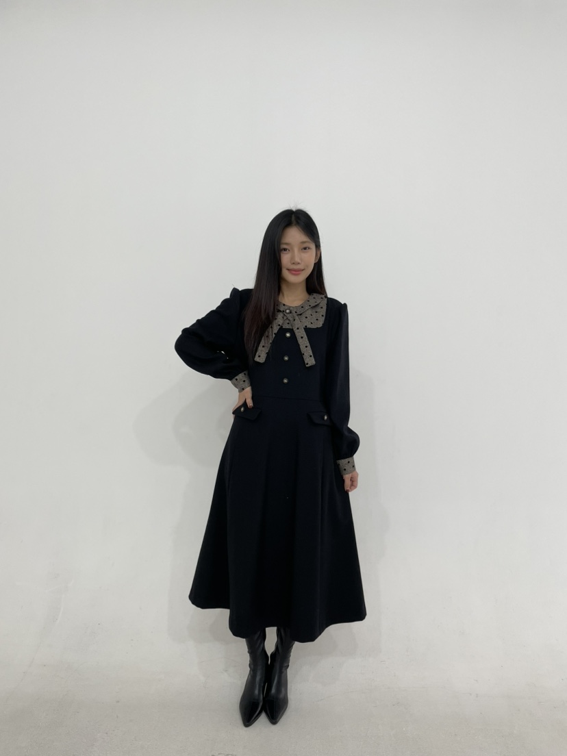 ANNA VERRY-P韓國代購㊣女裝新款真品推薦時尚職業連衣裙ANNA VERRY-P連衣裙