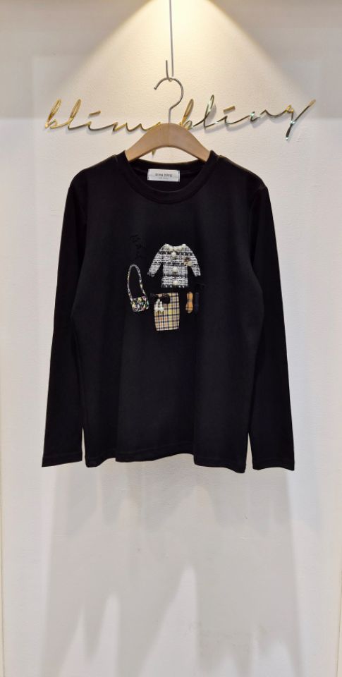 RICO東大門㊣代購女士新品時尚人氣推薦25秋冬真品熱賣長袖T恤bling bling/RICO長袖T恤圖色1