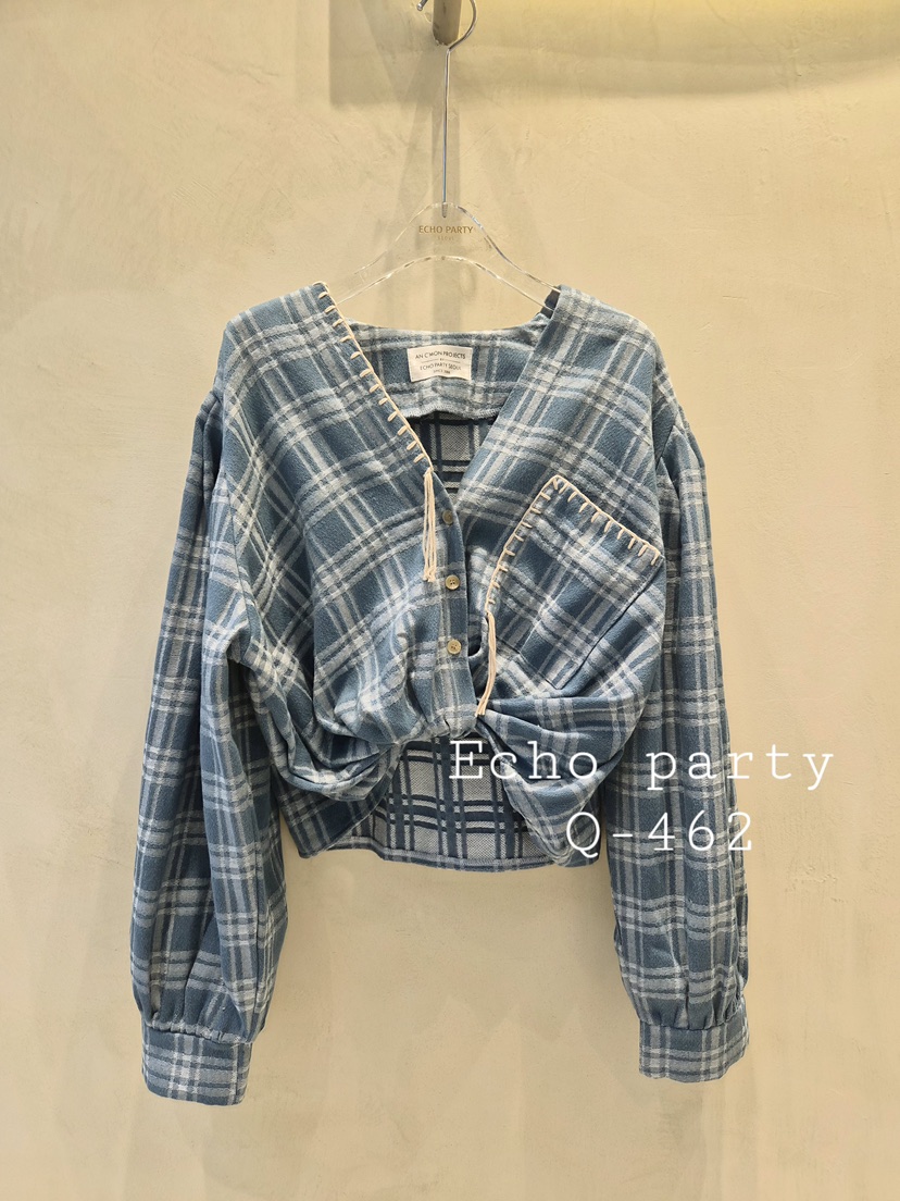 ECHOPARTY韓國直郵㊣女士新品推薦職業25秋冬真品襯衫蕾絲衫ECHOPARTY襯衫/蕾絲衫圖色2