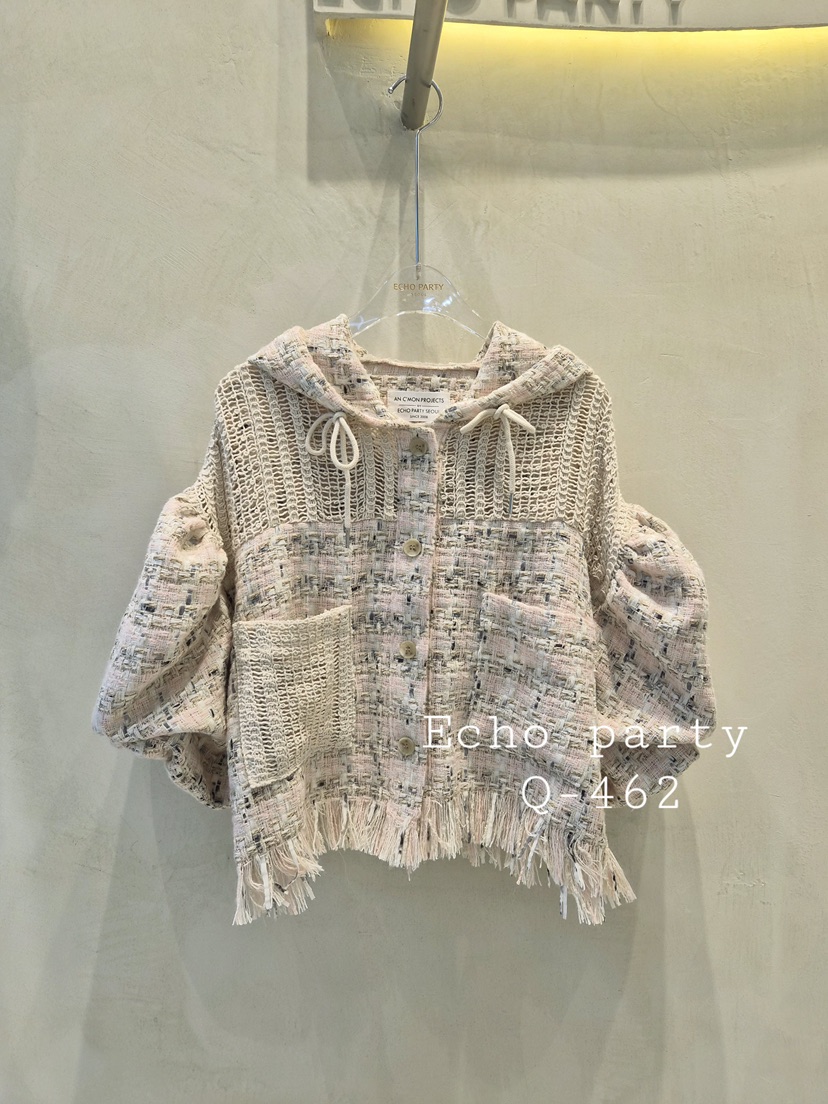 ECHOPARTY東大門㊣代購女士新品人氣推薦25秋冬真品夾克連帽衫ECHOPARTY夾克圖色2