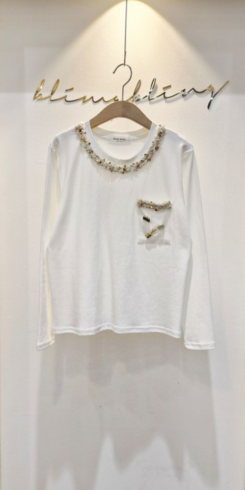 RICO東大門㊣代購女裝新品推薦25秋冬時尚人氣熱賣職業長袖T恤bling bling/RICO長袖T恤圖色2
