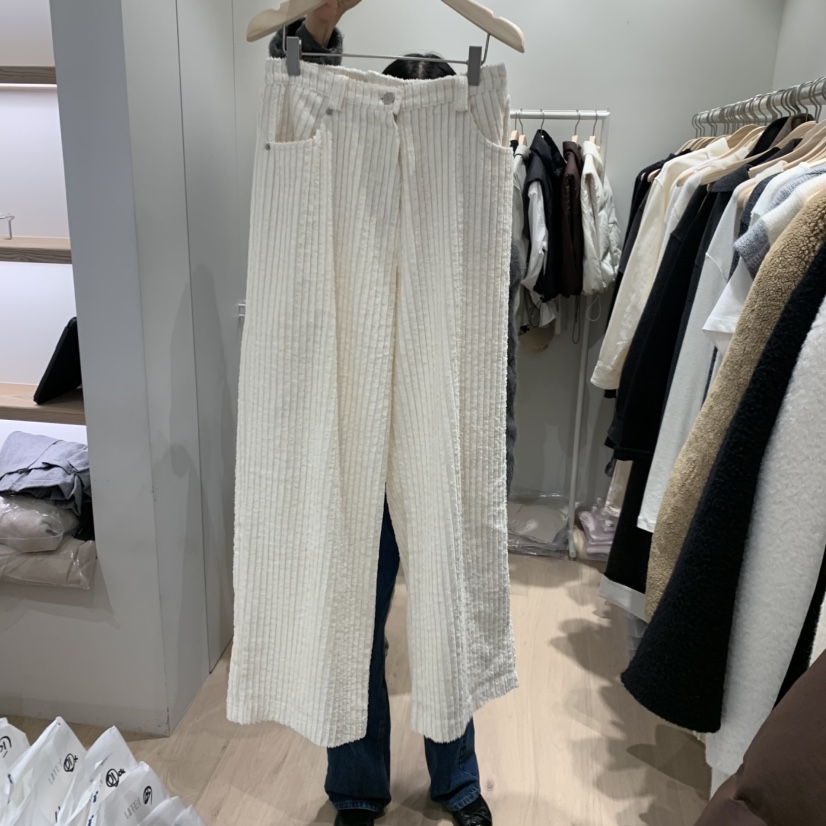 LIFFEY韓國直郵㊣女士新品職業推薦時尚休閑休閑褲燈芯絨綁帶LIFFEY休閑褲