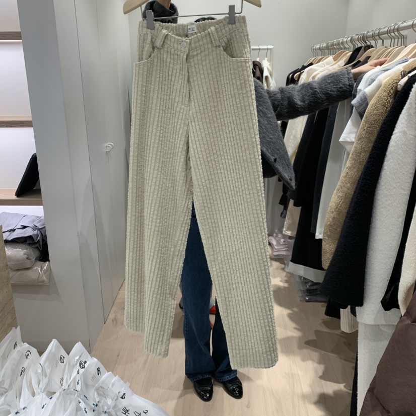 LIFFEY韓國直郵㊣女士新品職業推薦時尚休閑休閑褲燈芯絨綁帶LIFFEY休閑褲圖色4