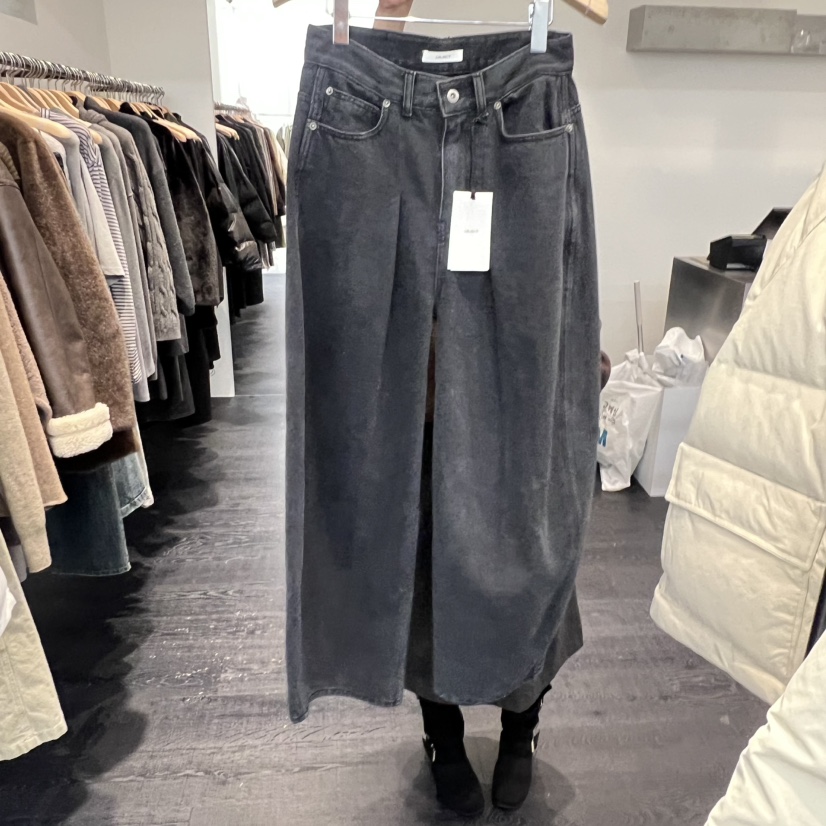 OBJECT韓國代購㊣女士新品25秋冬休閑時尚推薦熱賣牛仔褲加絨OBJECT牛仔褲