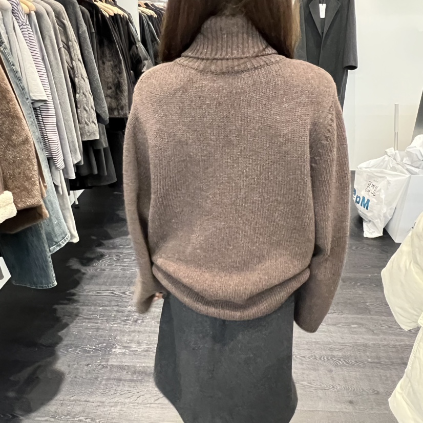 OBJECT東大門㊣實拍女裝新品推薦職業時尚真品25秋冬針織衫高領OBJECT針織衫