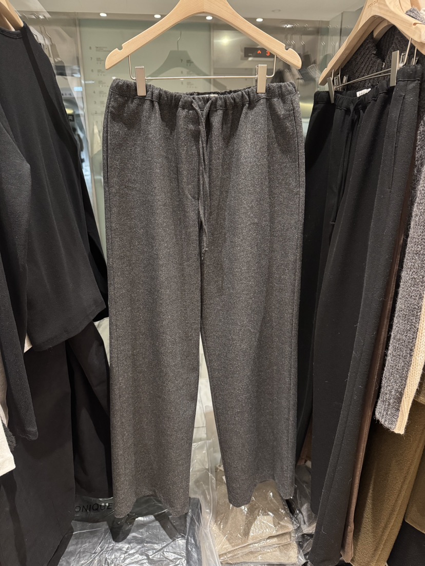 MONIQUE韓國代購㊣女裝新品人氣休閑時尚職業休閑褲羊毛綁帶MONIQUE休閑褲
